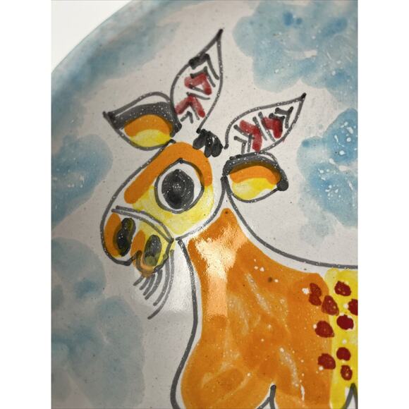 Desimone Italy Pottery Bowl Vintage Numbered MCM Hand Painted Goat Art 6.25 Inch - Picture 10 of 11